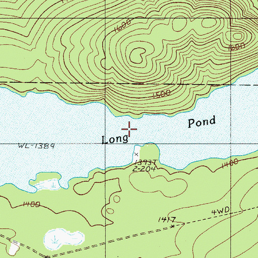 Topographic Map of Long Pond, ME