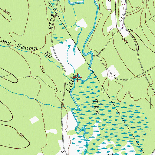 Topographic Map of Long Swamp Brook, ME