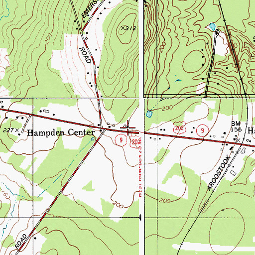 Topographic Map of Longfellow School, ME