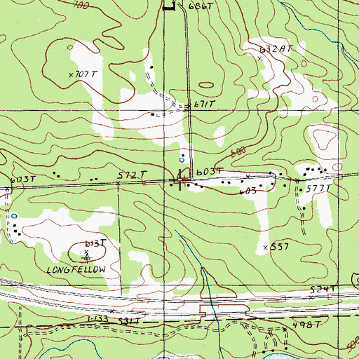 Topographic Map of Longfellow School, ME