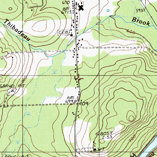 Topographic Map of Longfellow School, ME