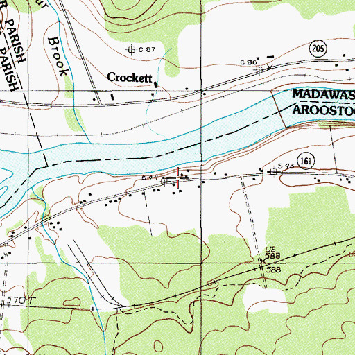 Topographic Map of Longfellow School, ME
