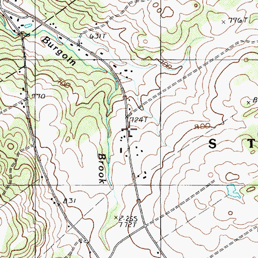 Topographic Map of Longfellow School, ME