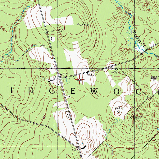 Topographic Map of Longley Cemetery, ME
