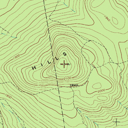 Topographic Map of Lookout Hills, ME
