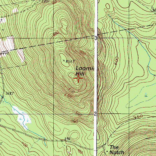 Topographic Map of Loomis Hill, ME