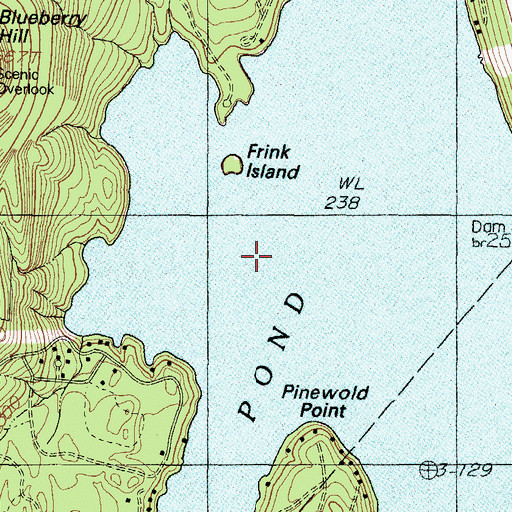 Topographic Map of Loon Island, ME
