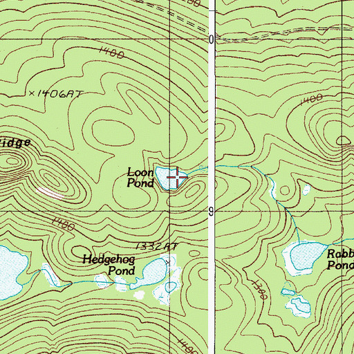 Topographic Map of Loon Pond, ME