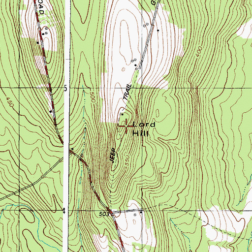 Topographic Map of Lord Hill, ME