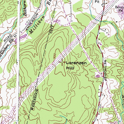 Topographic Map of Lorenzen Hill, ME