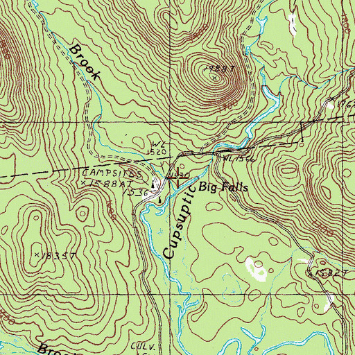 Topographic Map of Lost Brook, ME