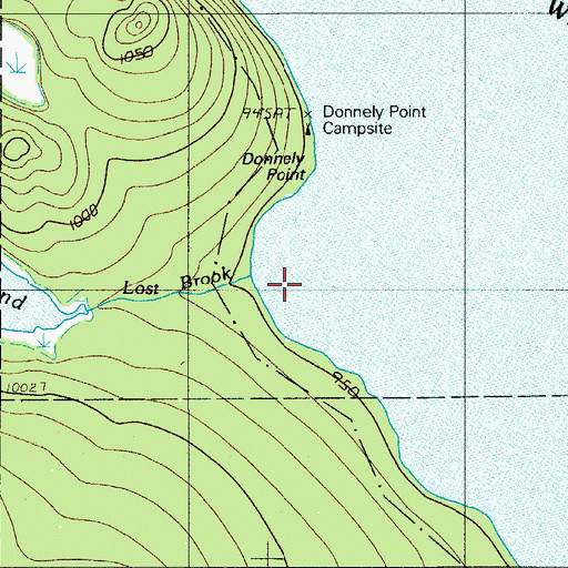 Topographic Map of Lost Brook, ME