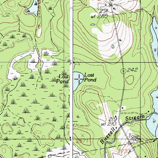 Topographic Map of Lost Pond, ME
