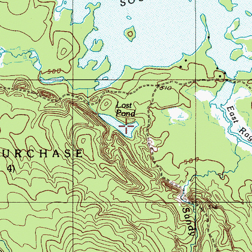 Topographic Map of Lost Pond, ME