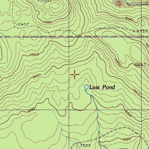 Topographic Map of Lost Pond, ME
