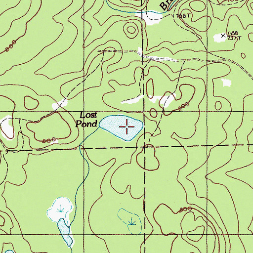 Topographic Map of Lost Pond, ME