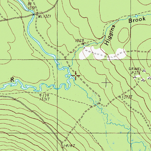 Topographic Map of Lost Pond Brook, ME