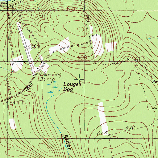 Topographic Map of Lougee Bog, ME