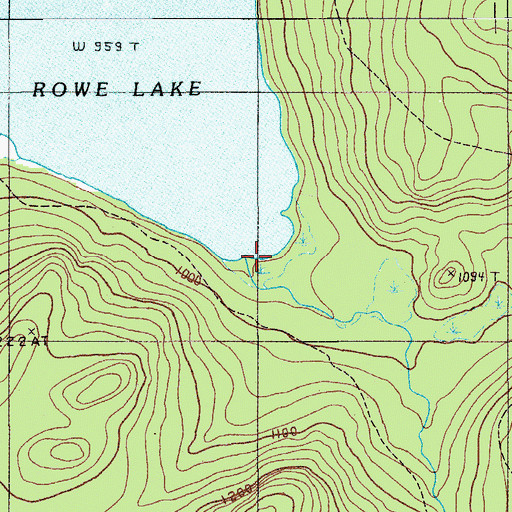 Topographic Map of Lovejoy Brook, ME