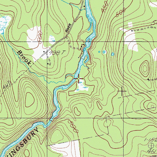 Topographic Map of Lowell Brook, ME