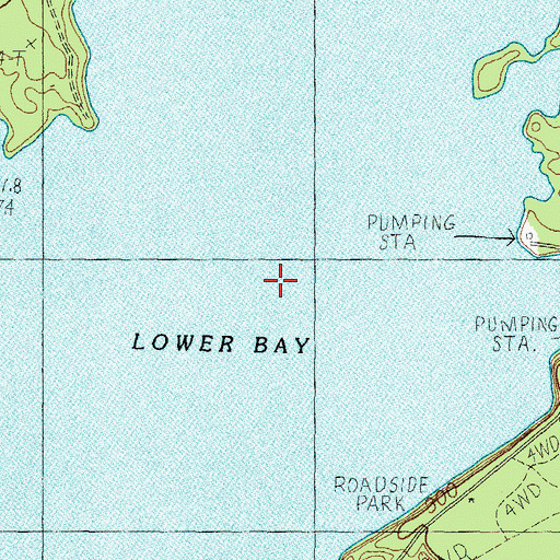Topographic Map of Lower Bay, ME