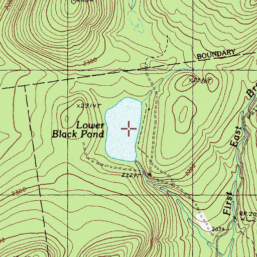 Topographic Map of Lower Black Pond, ME