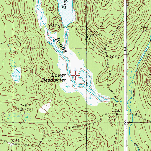 Topographic Map of Lower Deadwater, ME