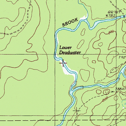 Topographic Map of Lower Deadwater, ME