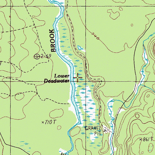 Topographic Map of Lower Deadwater, ME