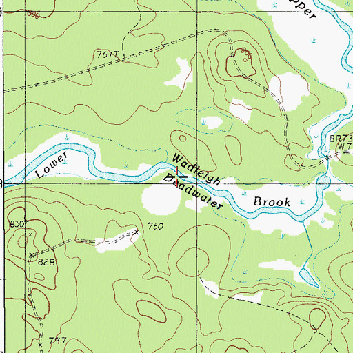 Topographic Map of Lower Deadwater, ME