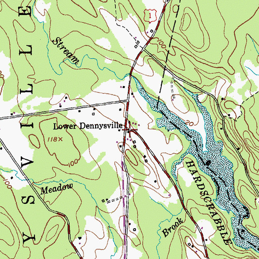 Topographic Map of Lower Dennysville, ME