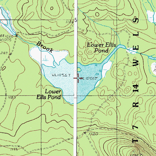 Topographic Map of Lower Ellis Pond, ME
