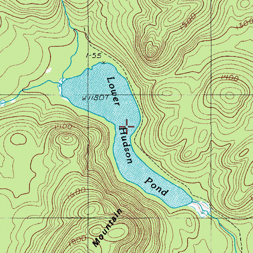 Topographic Map of Lower Hudson Pond, ME