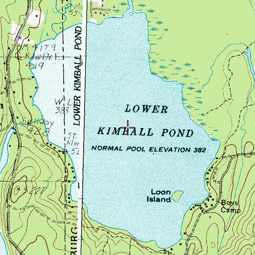 Topographic Map of Lower Kimball Pond, ME