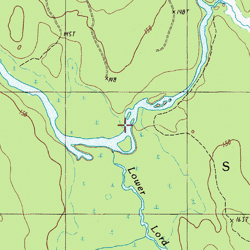 Topographic Map of Lower Lord Brook, ME