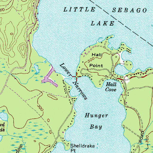 Topographic Map of Lower Narrows, ME