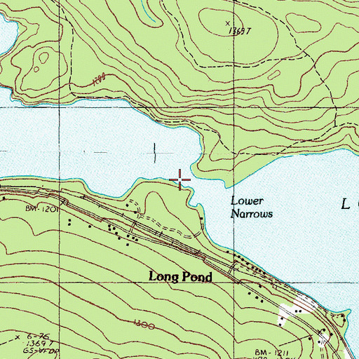 Topographic Map of Lower Narrows, ME