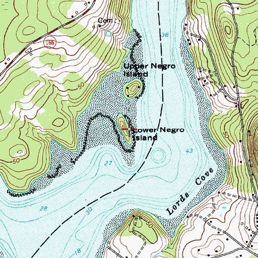 Topographic Map of Lower Negro Island, ME