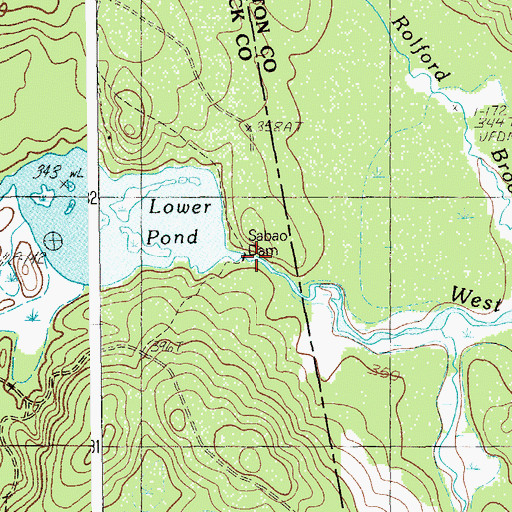 Topographic Map of Lower Pond, ME
