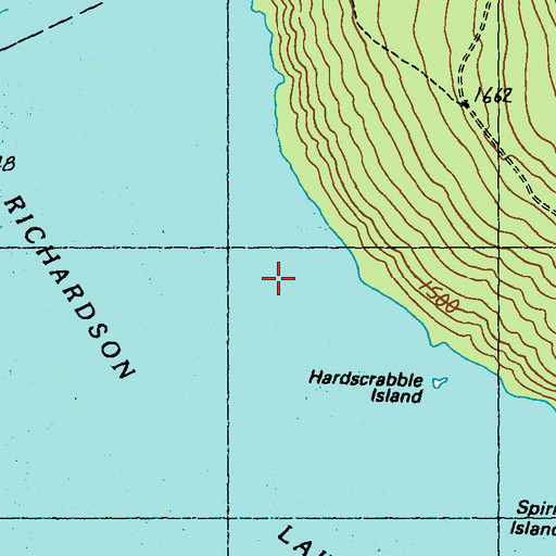 Topographic Map of Lower Richardson Lake, ME