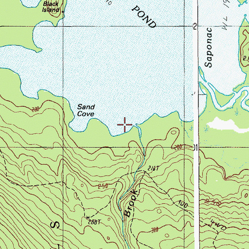 Topographic Map of Lower Sand Brook, ME