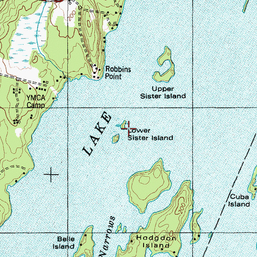 Topographic Map of Lower Sister Island, ME