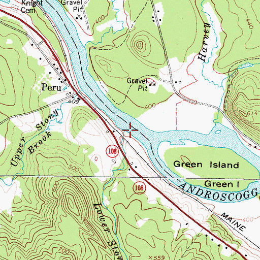 Topographic Map of Lower Stony Brook, ME