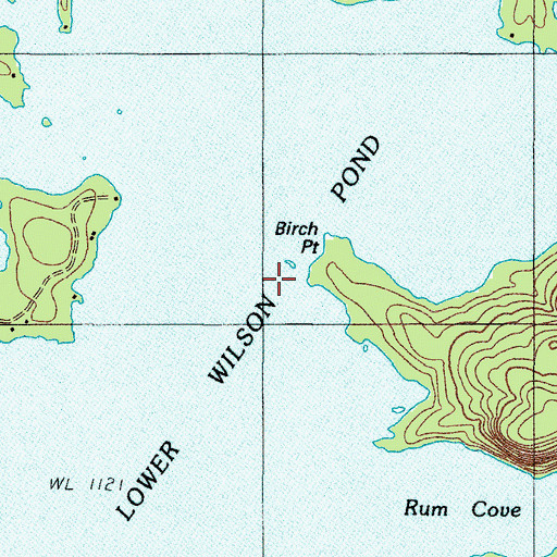 Topographic Map of Lower Wilson Pond, ME