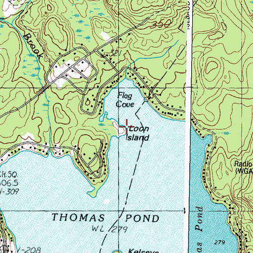 Topographic Map of Lpon Island, ME