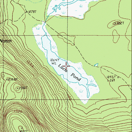 Topographic Map of Lucia Pond, ME