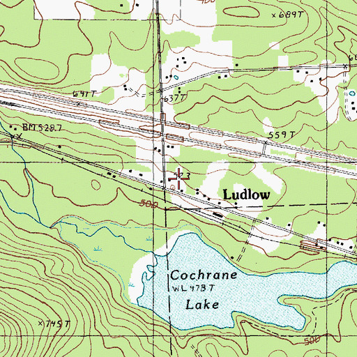 Topographic Map of Ludlow, ME