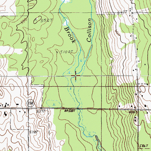 Topographic Map of Lufman Brook, ME