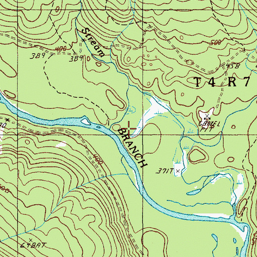 Topographic Map of Lunksoos Stream, ME
