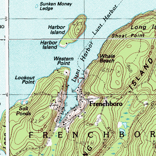 Topographic Map of Lunt Harbor, ME